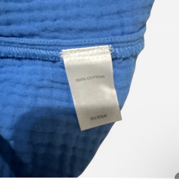 J.Jill Cotton Gauze Tiered Blue Midi Dress Women’s Medium - Picture 6 of 6